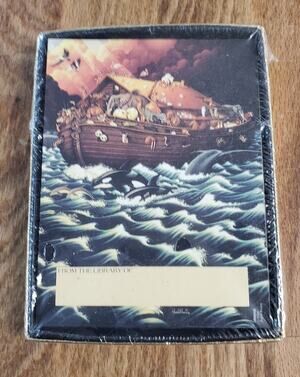 Vintage 1994 Antioch Bookplate, Noah's Ark 30 Self-Stick BOOKPLATES for Library